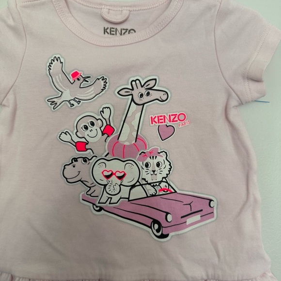 Kenzo Light Pink Animal Print Dress - Picture 2 of 3